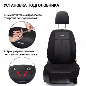 Автомобильные чехлы TT, полиэстер/сетка AIR MESH, 9 предметов, передний ряд, задний ряд, AIRBAG, черн./черн.