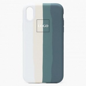 Чехол-накладка [ORG] Soft Touch для "Apple iPhone XR" (green rainbow)