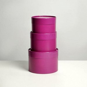 Коробка подарочная  круглая 16*,10 цвет фиолет.
