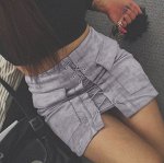 Юбка короткая цвет: СЕРЫЙ