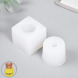 Молд силикон "Мишка в бочке мёда" 3х3,5х3,5 см