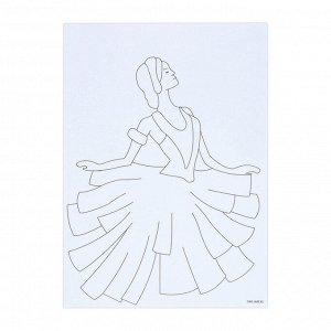 Живопись шерстью «Балерина в танце», А4