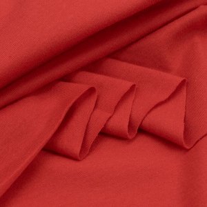 Ткань на отрез кулирка М-3051 цвет красный