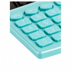 Калькулятор настольный Eleven SDC-805NR-GN, 8 разр., двойное питание, 127*105*21мм, бирюзовый
