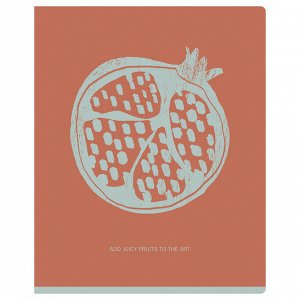 Тетрадь 48л., А5, ЛИНИЯ BG ""Juicy fruits"", 70г/м2, soft-touch ламинация, с форзацем