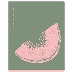 Тетрадь 48л., А5, ЛИНИЯ BG ""Juicy fruits"", 70г/м2, soft-touch ламинация, с форзацем