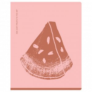 Тетрадь 48л., А5, ЛИНИЯ BG ""Juicy fruits"", 70г/м2, soft-touch ламинация, с форзацем