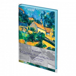 Ежедневник недатир. В6, 136л, кожзам, Greenwich Line ""Vision. Cezanne. Turning Road"", тон. блок, цв.