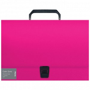 Папка-портфель 1 отделение Berlingo ""Color Zone"" А4, 330*230*35мм, 1000мкм, розовая