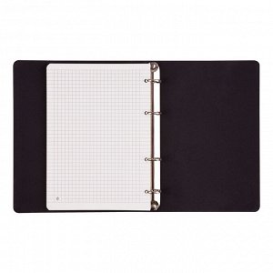 Тетрадь на кольцах А5, 80л. ЛАЙТ, кожзам, Greenwich Line ""Absolute brightness"", тон. блок