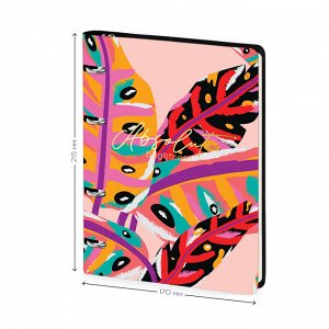 Тетрадь на кольцах А5, 80л. ЛАЙТ, кожзам, Greenwich Line ""Absolute brightness"", тон. блок