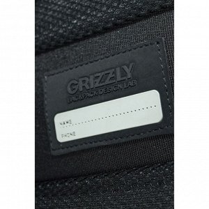 GRIZZLY Рюкзак подростковый универсальный, для школы, черный, синий