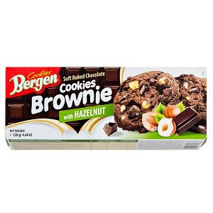 Печенье BERGEN COOKIES BROWNIE Hazelnut 126 г 1 уп.х 24 шт.