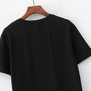 Мужская футболка с принтом, цвет черный