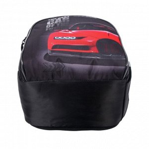 Рюкзак школьный, 37 х 26 х 17 см, эргономичная спинка, Hatber Primary School "Красное авто" чёрный/красный