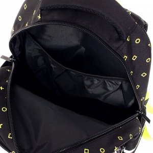 Рюкзак школьный Hatber Easy CYBER SPORT, 41 х 29 х 16 см, эргономичная спинка, салатовый, чёрный