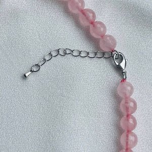 Бусы из Розового кварца огранка