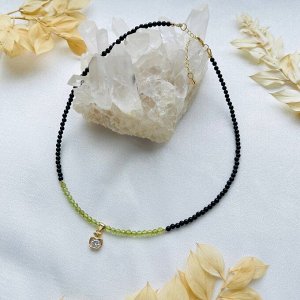 Колье из Турмалина и Хризолита