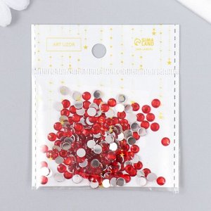 Декор для творчества пластик "Стразы круглые. Красные" (набор 200 шт) 0,5х0,5 см