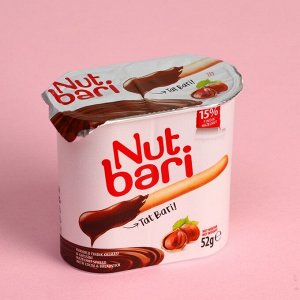 Паста Nut Bari из фундука и какао с хлебными палочками, 52г
