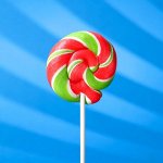 Карамель на палочке &quot;Лолли&quot; 30г красно-зеленый