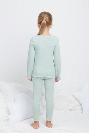 Пижама для девочки Crockid К 1588 голубая дымка