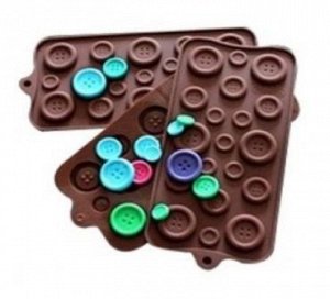 Форма силикон для шоколада Пуговицы
