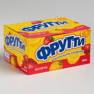 Конфета жевательная «Фрутти» со вкусом клубника, апельсин, лимон, 10 г