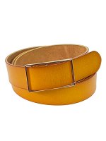 Ремень женский из натуральной кожи, цвет желтый