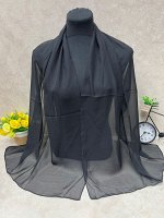 Легкий платок из шифона , цвет черный