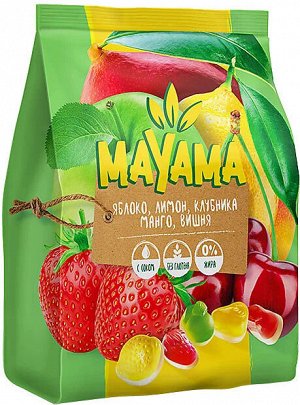 "Mayama" Мармелад жевательный с соком манго, клубники, лимона, вишни, яблок 250 г