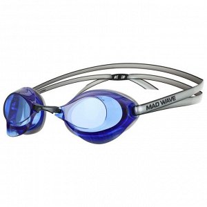 Очки для плавания стартовые Turbo Racer II + набор съёмных перемычек, цвет голубой