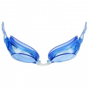 Очки для плавания, взрослые + беруши, цвет синий