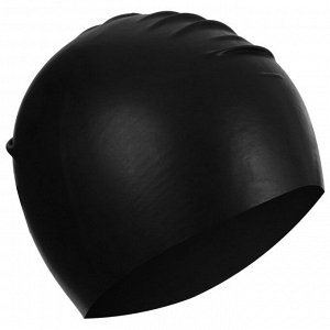 СИМА-ЛЕНД Шапочка для плавания взрослая, резиновая, обхват 54-60 см, цвет чёрный
