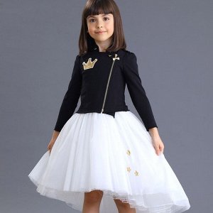 Комплект Жакет + платье молочно-золотой
