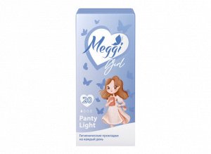 Ежедневные гигиенические прокладки Panty Girl Лайт 20 штук, Meggi, Беларусь, 71 г