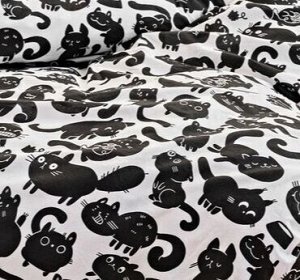 "Uniqcute" Простыня "Cats" 216х240см, поплин 10001/1 155382