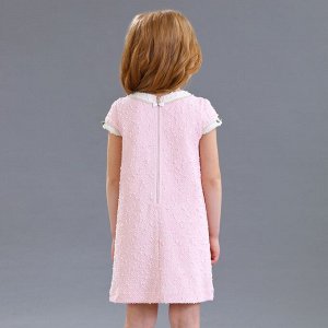 Платье букле розовый отд молочный