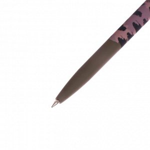 Ручка шариковая автоматическая, 0.5 мм, Bruno Visconti HappyClick Танчики, стержень синий, матовый корпус Silk Touch
