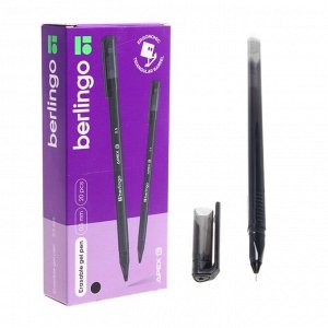 Ручка "пиши-стирай" гелевая Berlingo "Apex E", 0.5мм, трехгранная, стер/черный 265912