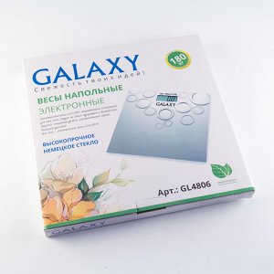 Весы Galaxy GL 4806 (6шт) Весы напольные электронные, максимально допустимый вес 180 кг, элемент питания  «CR2032» в комплекте, сверхточная электронная система, платформа из высокопрочного стекла, ЖК-