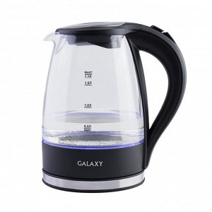 Чайник Galaxy GL 0552 (8шт) Чайник электрический объем 1,7л, 2200 Вт, скрытый нагревательный элемент, корпус из термостойкого стекла, светодиодная подсветка, автоотключение при закипании и отсутствии 