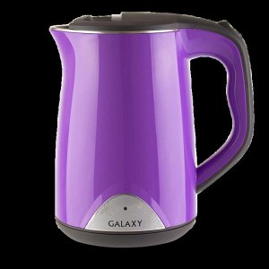 Чайник Galaxy GL 0301 ФИОЛЕТОВЫЙ (6шт) Чайник электрический 2000 Вт, объем 1,5л, скрытый нагревательный элемент, двойная стенка из нержавеющей стали 18/10 и пищевого пластика, автоотключение при закип