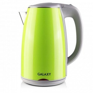 Чайник Galaxy GL 0307 ЗЕЛЕНЫЙ (6шт) Чайник электрический 2000Вт, объем 1,7л, скрытый нагревательный элемент, двойная стенка из нержавеющей стали 18/10 и пищевого пластика, автоотключение при закипании