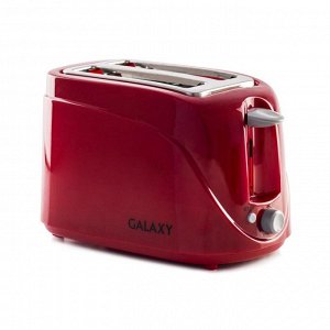 Тостер Galaxy GL 2902 (6шт) Тостер 800 Вт, теплоизолированный  корпус, регулятор времени приготовления, съемный поддон для крошек, автоматическое центрирование тостов, отсек для хранения шнура питания