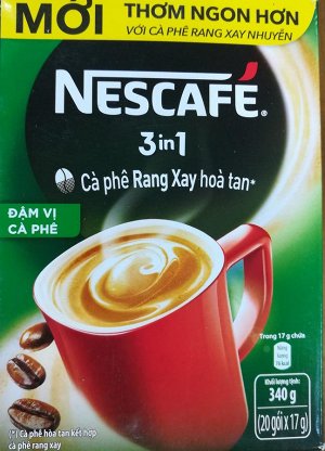 Растворимый кофе Нескафе 3 в 1 Зеленый