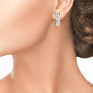 Серебряные серьги с цирконами