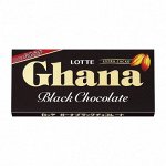 Черный шоколад Lotte Ghana Black / Лотте Гана 50 гр Японские сладости