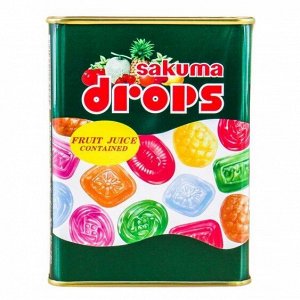 Леденцы с фруктовыми вкусами Sakuma Fruit Drops / "Сакума" в банке 80 гр