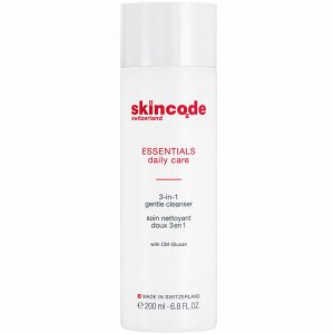 Скинкод Мягкое очищающее средство 3 в 1, 200 мл (Skincode, Essentials Daily Care)